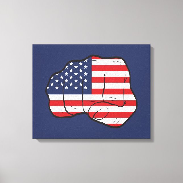 Amerikanische Fahne Leinwanddruck (Vorderseite)
