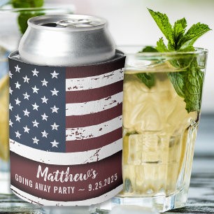 Amerikanische Fahne Militärsoldat geht aus Party Dosenkühler