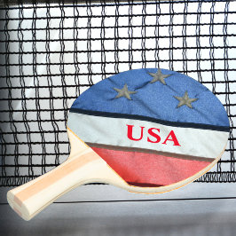 Amerikanische Fahne "Red White" und "Blue US Flagg Tischtennis Schläger