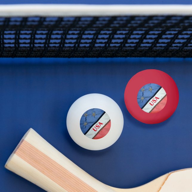Amerikanische Fahne "Red White" und "Blue US Flagg Tischtennisball (Von Creator hochgeladen)
