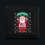 Amerikanische Fahne Santa Patriotic Christmas Erinnerungskiste<br><div class="desc">Amerikanische Fahne Santa Patriotic Christmas</div>