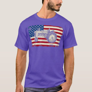 Amerikanische Fahne-Traktoren Landwirtschaftliche T-Shirt