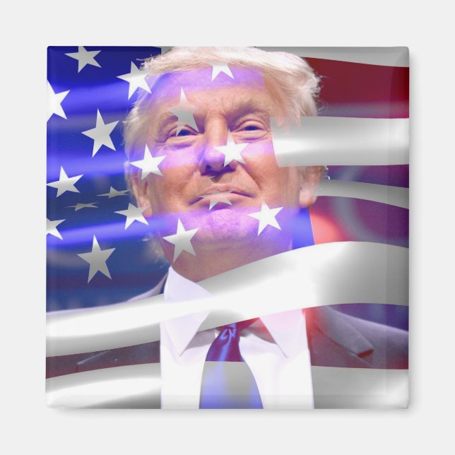 Amerikanische Fahne Trump 2020 Magnet (Vorne)