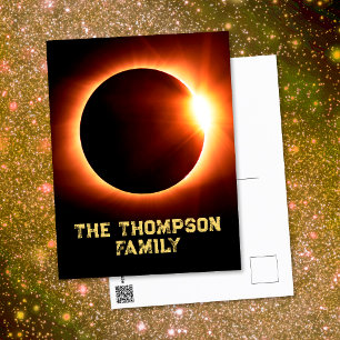 Amerikanische Familie Totale Sonnenfinsternis 8. A Postkarte