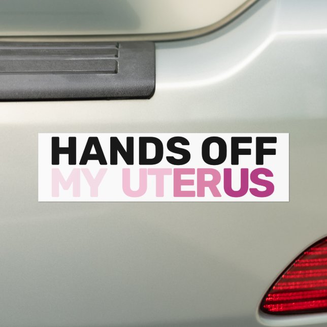 Amerikanische feministische Protestkunst Hände weg Autoaufkleber (Auf Auto)