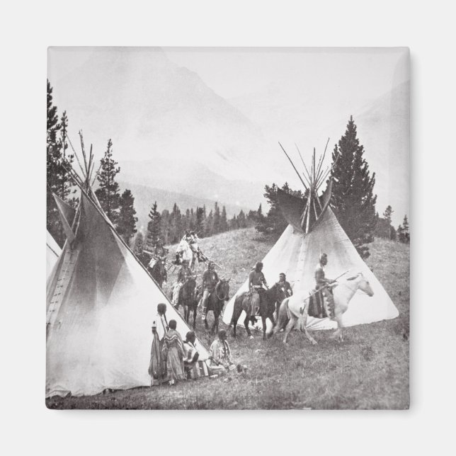 Amerikanische Fernkäfige, Montana, c.1900 (b/w) Magnet (Vorne)