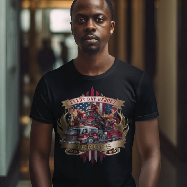 Amerikanische Feuerwehrhelden T-Shirt (Von Creator hochgeladen)