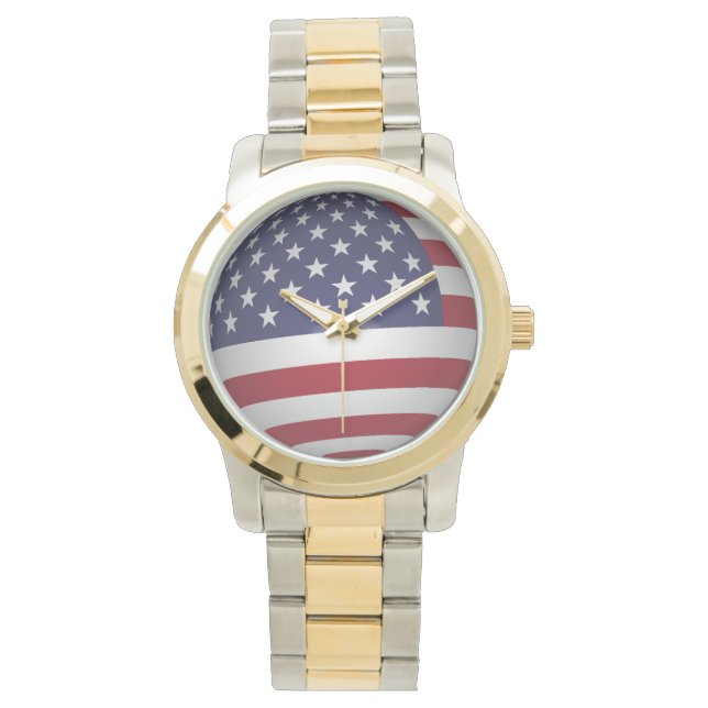 AMERIKANISCHE FLAG ARMBANDUHR (Vorderseite)
