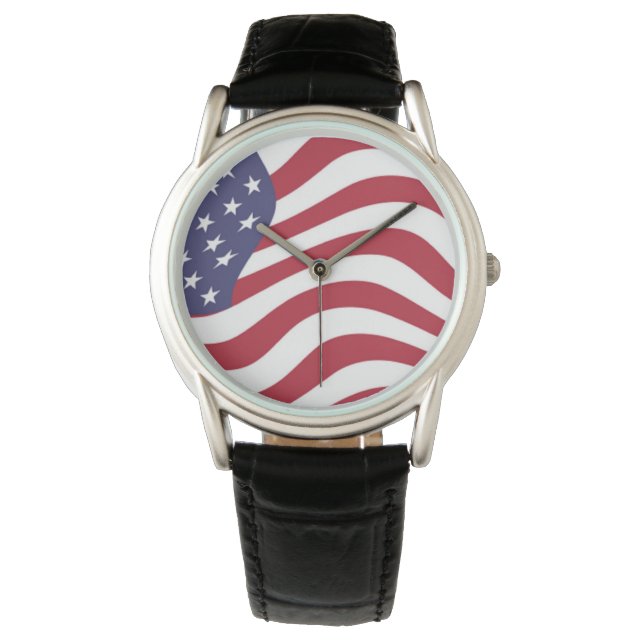 AMERIKANISCHE FLAG ARMBANDUHR (Vorderseite)