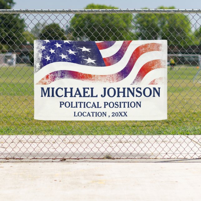 Amerikanische Flag Custom Political Campaiection Banner (Insitu)