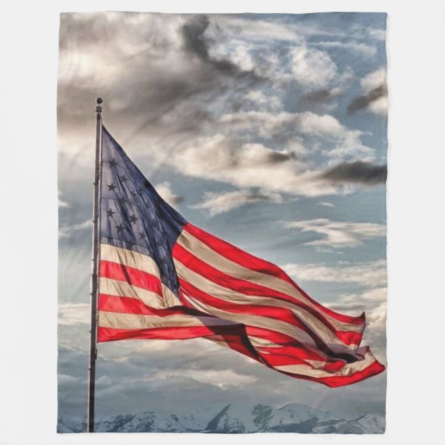 AMERIKANISCHE FLAG FLEECEDECKE (Vorderseite)