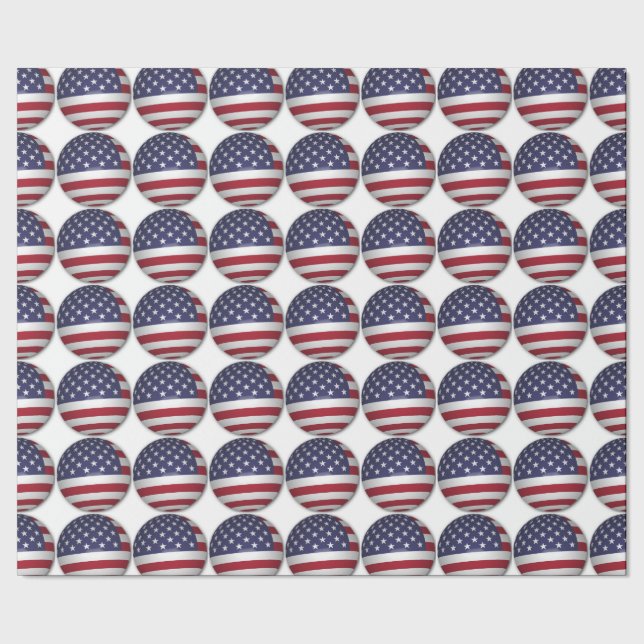 AMERIKANISCHE FLAG GESCHENKPAPIER (Saum)