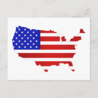 Amerikanische Flag-Karte der USA