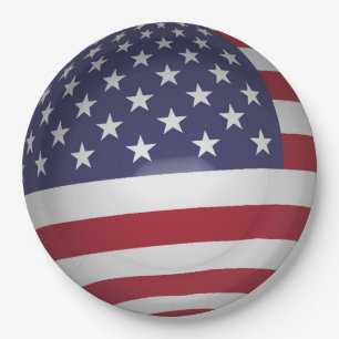 AMERIKANISCHE FLAG PAPPTELLER