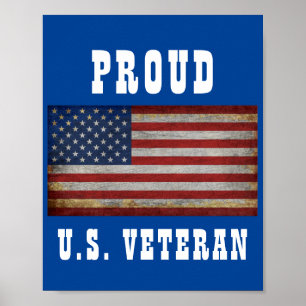 AMERIKANISCHE FLAG VINTAG ZOLLISIERT POSTER