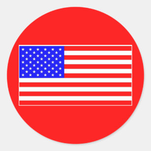 AMERIKANISCHE FLAGE RUNDER AUFKLEBER