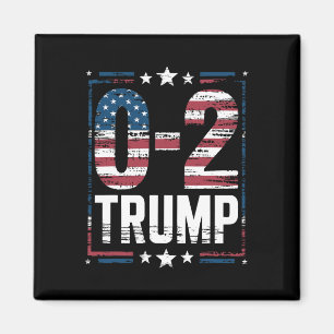 Amerikanische Flagge 0-2 Trump 2024  Magnet