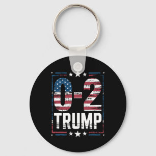 Amerikanische Flagge 0-2 Trump 2024 Schlüsselanhänger