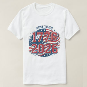 Amerikanische Flagge 1776 2026 Jubiläum T-Shirt