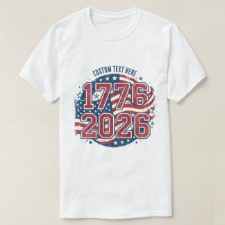 Amerikanische Flagge 1776 2026 Jubiläum T-Shirt