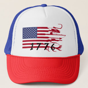 Amerikanische Flagge - 1776 Stilvoll Truckerkappe