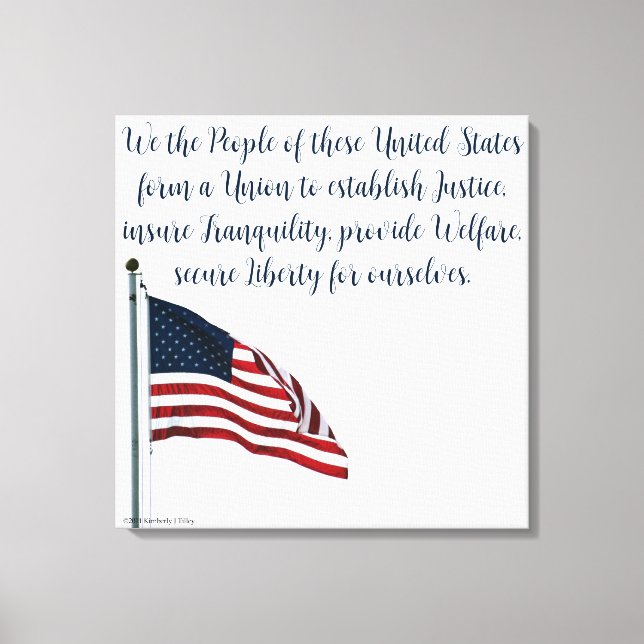 Amerikanische Flagge 2371 Leinwanddruck (Vorderseite)