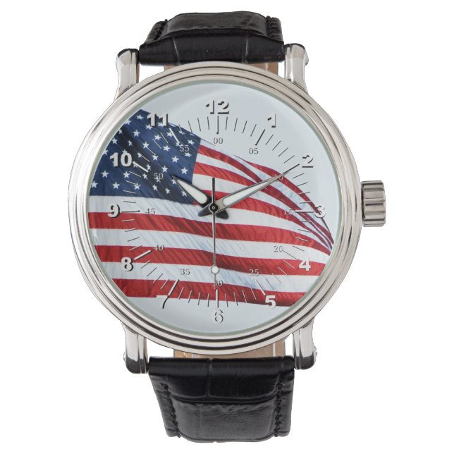 Amerikanische Flagge 2412 Armbanduhr (Vorderseite)
