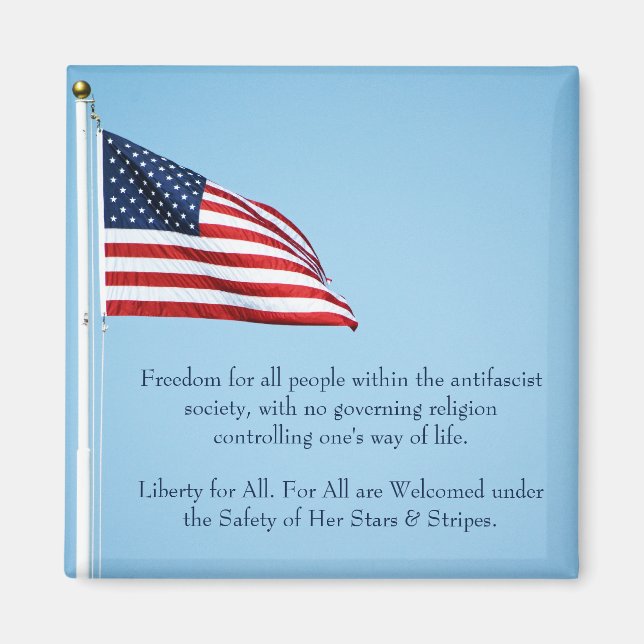 Amerikanische Flagge 2412 Magnet (Vorne)
