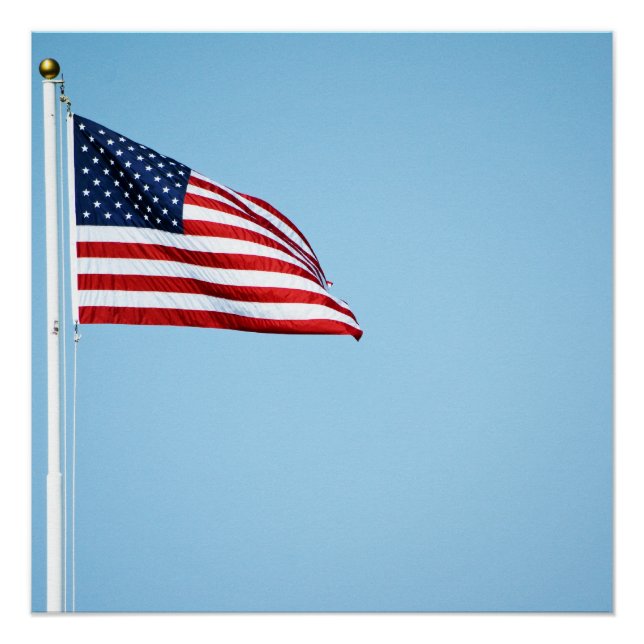 Amerikanische Flagge 2412 Poster (Vorderseite)