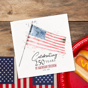Amerikanische Flagge 250 Jahre Freiheit 4. Juli Pa Serviette