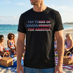 Amerikanische Flagge 250 Jahre Unabhängigkeit T-Shirt