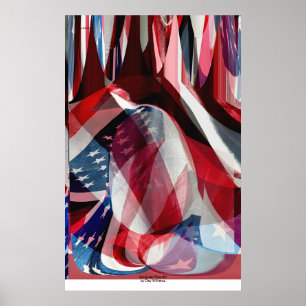 Amerikanische Flagge #2 Poster