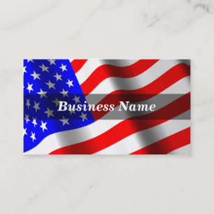 amerikanische Flagge 3D (RGB-Farben) Visitenkarte