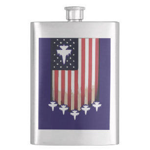 Amerikanische Flagge 4. Juli-65079 Flachmann