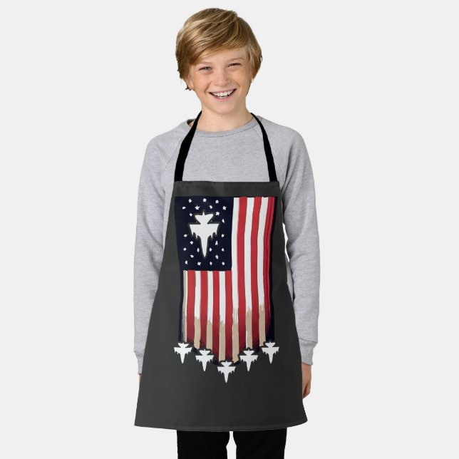 Amerikanische Flagge 4. Juli-65079 Schürze (Getragen)