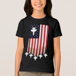 Amerikanische Flagge 4. Juli-65079 Tri-Blend Shirt