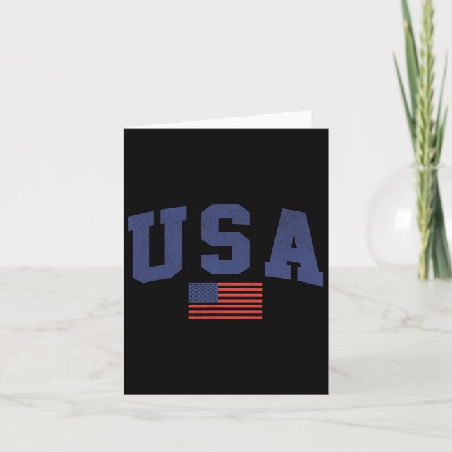 Amerikanische Flagge 4. Juli Americana kühl blau Karte (Vorderseite)