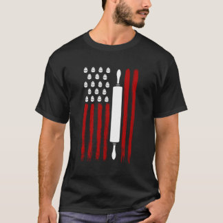 Amerikanische Flagge 4. Juli Cupcake Backbäckerei T-Shirt