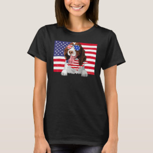 Amerikanische Flagge 4. Juli Englisch Springer Spa T-Shirt