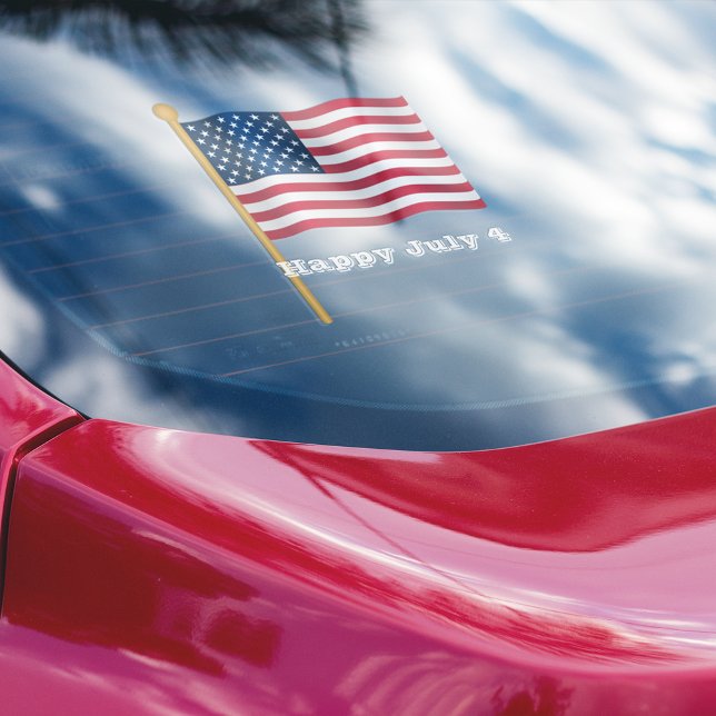 Amerikanische Flagge 4. Juli Fensteraufkleber (Von Creator hochgeladen)
