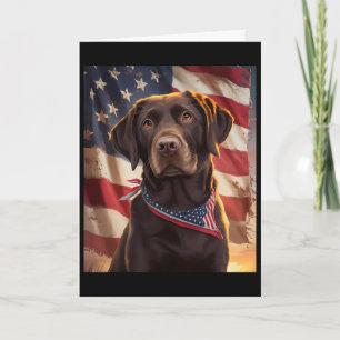 Amerikanische Flagge 4. Juli Hund Amerikanische Sc Karte