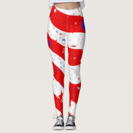Amerikanische Flagge 4. Juli Leggings