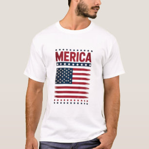 Amerikanische Flagge 4. Juli Merica T-Shirt