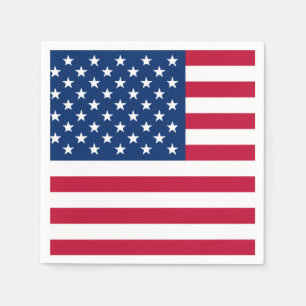 Amerikanische Flagge 4. Juli Paper Napkin Set Serviette