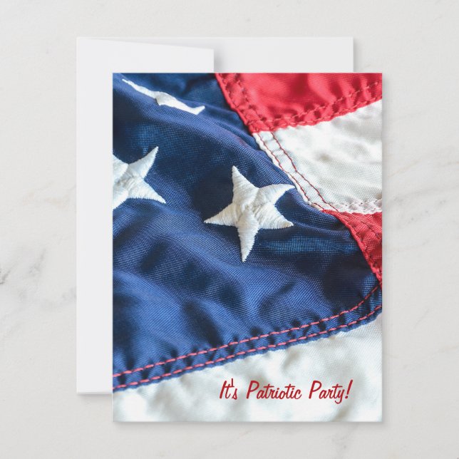 Amerikanische Flagge - 4. Juli Party Einladung (Vorderseite)