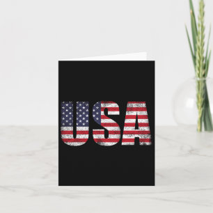 Amerikanische Flagge 4. Juli Patriotische Männer F Karte