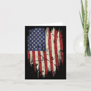 Amerikanische Flagge 4. Juli Patriotisches USA-Gra Karte