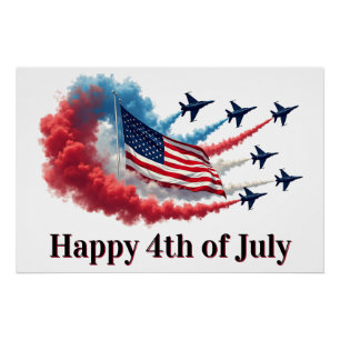 Amerikanische Flagge, 4. Juli Poster