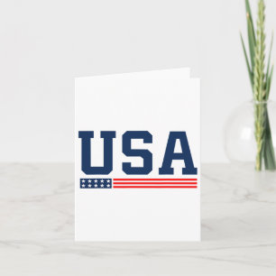 Amerikanische Flagge 4. Juli Proud American Women Karte