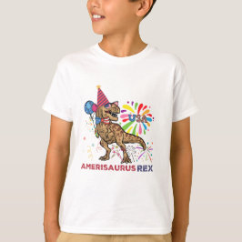 Amerikanische Flagge 4. Juli T Rex Dinosaur Ameris T-Shirt
